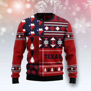 Texas Red Pattern unisex womens & mens, couples matching, friends, funny family ugly christmas holiday sweater gifts,Christmas Ugly Sweater