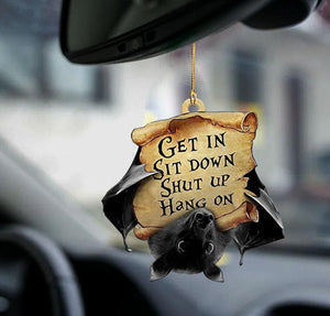 Bat Get in Sit down 2 sides Ornament, Christmas Ornament Gift, Christmas Gift, Christmas Decoration