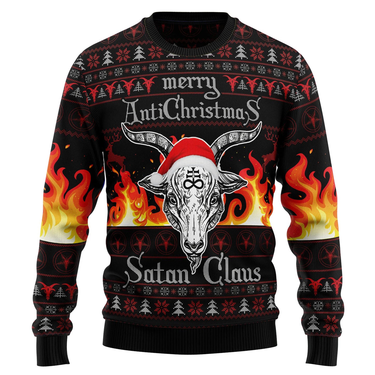 Satan Claus Merry Christmas Hail Satanic Ugly Christmas Sweater, Christmas Gift,Gift Christmas 2024