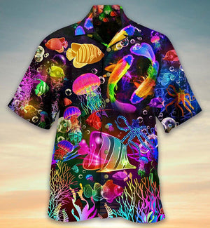 Fish Rainbow Lovely - Hawaiian Shirt_ Hawaiian Shirt Gift, Christmas Gift