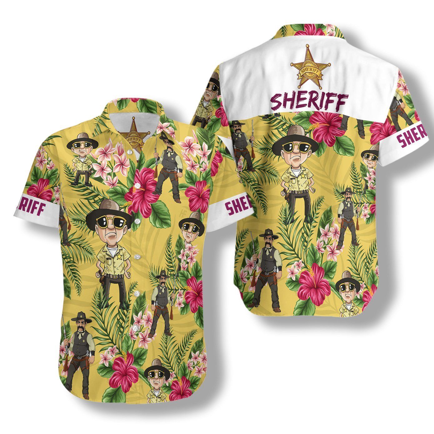 Proud Sheriff Ez12 2008 Hawaiian Aloha Shirt Hawaiian Shorts Beach Short Sleeve, Hawaiian Shirt Gift, Christmas Gift