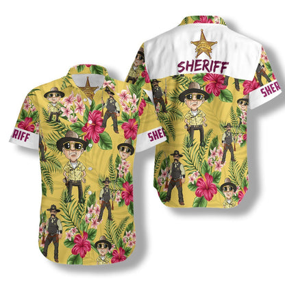 Proud Sheriff Ez12 2008 Hawaiian Aloha Shirt Hawaiian Shorts Beach Short Sleeve, Hawaiian Shirt Gift, Christmas Gift