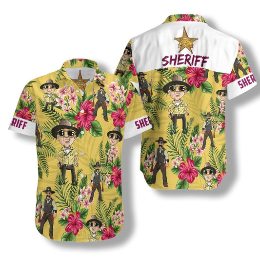 Proud Sheriff Ez12 2008 Hawaiian Aloha Shirt Hawaiian Shorts Beach Short Sleeve, Hawaiian Shirt Gift, Christmas Gift