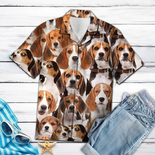 Awesome Beagle Dog Face Gift For Dog Lovers Hawaiian Shirt, Hawaiian Shirt Gift, Christmas Gift