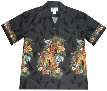 Tropical Hula Dance Hawaiian Aloha Shirt Hawaiian Shorts Beach Short Sleeve, Hawaiian Shirt Gift, Christmas Gift