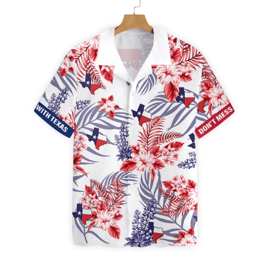 Texas Proud Blue Artistic Background Design Hawaiian Shirt,Hawaiian Shirt Gift, Christmas Gift