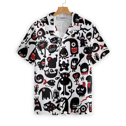 Black Monsters For Halloween Hawaiian Shirt, Hawaiian For Gift