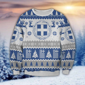 Greece 3D All Over Print Ugly Christmas Sweater Hoodie All Over Printed, Christmas Ugly Sweater,Christmas Gift,Gift Christmas 2022