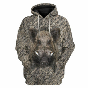 3D Boar Hunter Front And Back Custom Tshirt Hoodie Apparel