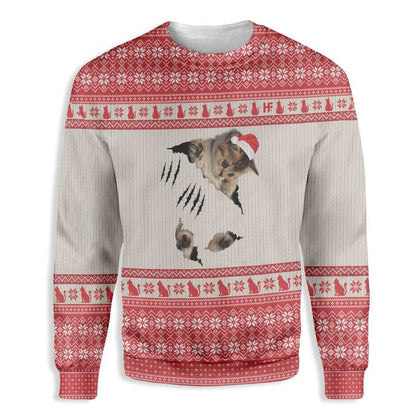Cat Scratch Ugly Christmas Sweater, Christmas Ugly Sweater,Christmas Gift,Gift Christmas 2022