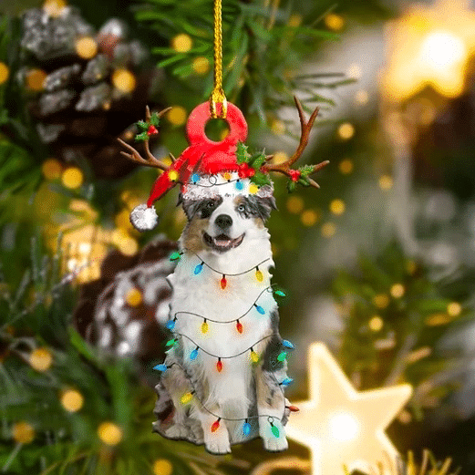 Australian Shepherd Christmas Ornament, Christmas Ornament Gift, Christmas Gift, Christmas Decoration