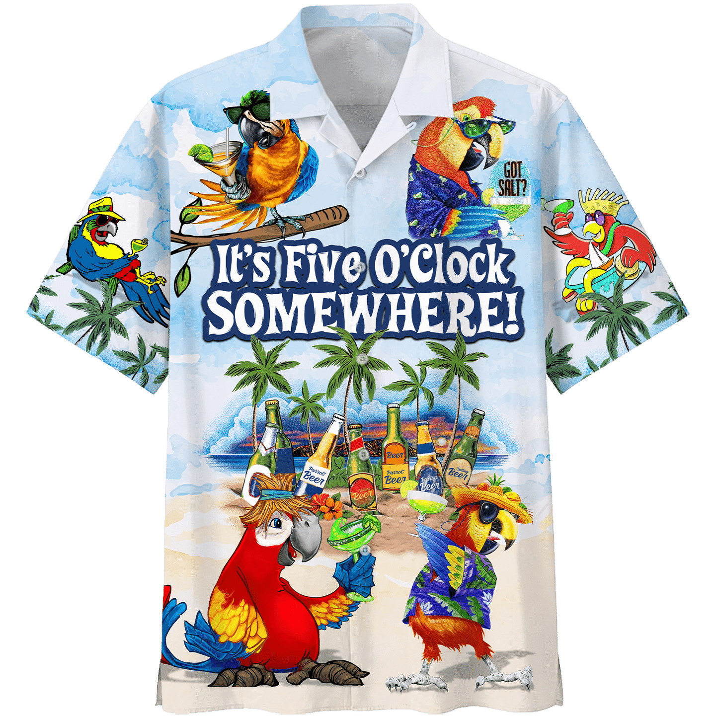 Beautiful Parrot Pattern Collection Design  Hawaiian Shirt, Hawaiian For Gift