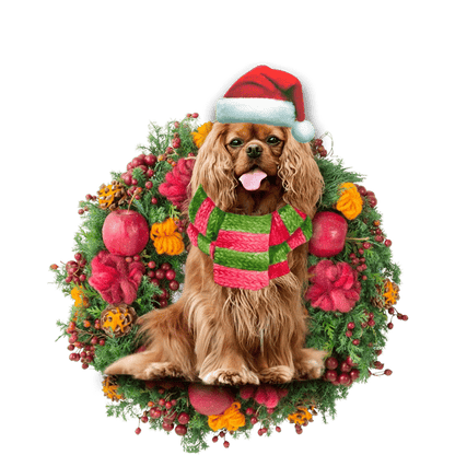 Cavalier King Charles Spaniel Christmas Ornament , Happy Christmas Ornament, Christmas Gift, Christmas Decoration