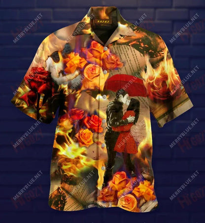 Roses Speak Of Love Silently Short Hawaiian Shirt Summer Hawaiian T Shirts Best Hawaiian Shirts Crazy Shirts Hawaii, Hawaiian Shirt Gift, Christmas Gift