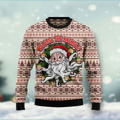 Funny Santa Claus Release The Kringle Ugly Christmas Sweater, Christmas Gift, Gift Christmas 2024
