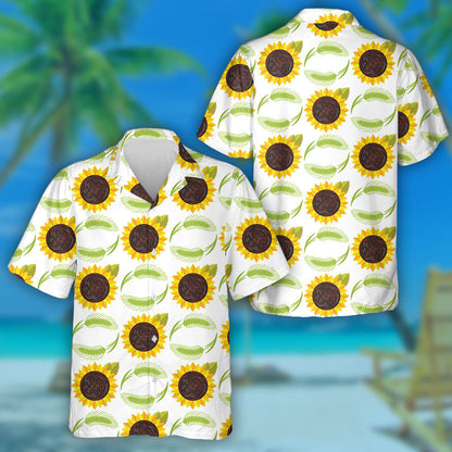 Wheat Harvest Ears Of Golden Sunflower Nature Beauty Hawaiian Shirt, Hawaiian Shirt Gift, Christmas Gift