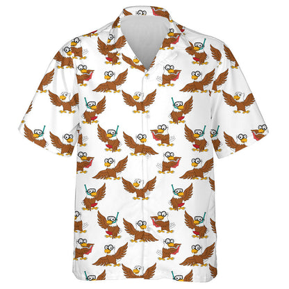 Cute Animal Eagle In Different Actions Hawaiian Shirt,Hawaiian Shirt Gift, Christmas Gift