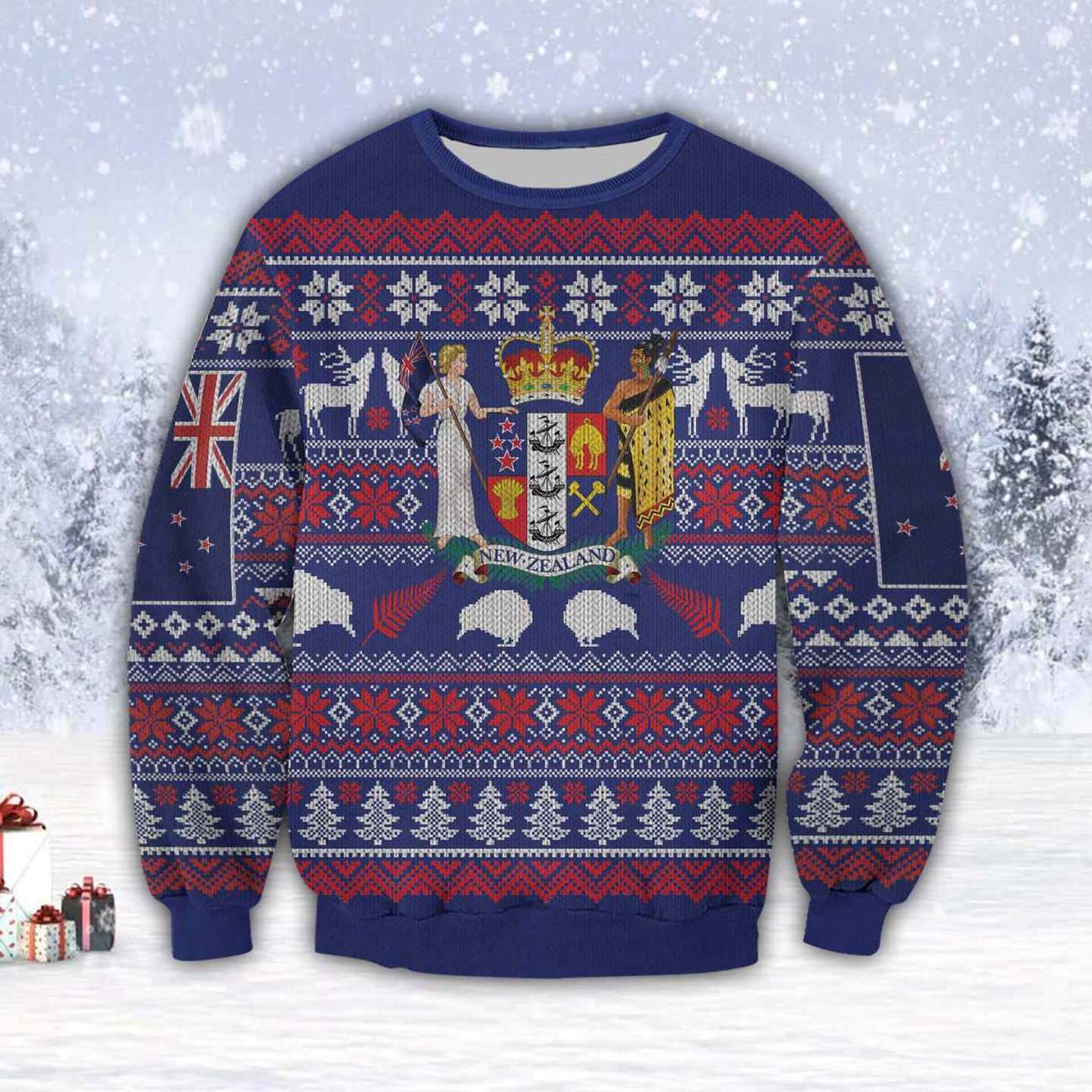 Beautiful New Zealand 3D All Over Print Ugly Christmas Sweater Hoodie All Over Printed, Christmas Ugly Sweater,Christmas Gift,Gift Christmas 2022