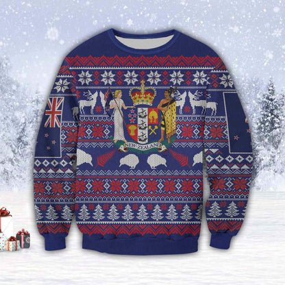 Beautiful New Zealand 3D All Over Print Ugly Christmas Sweater Hoodie All Over Printed, Christmas Ugly Sweater,Christmas Gift,Gift Christmas 2022