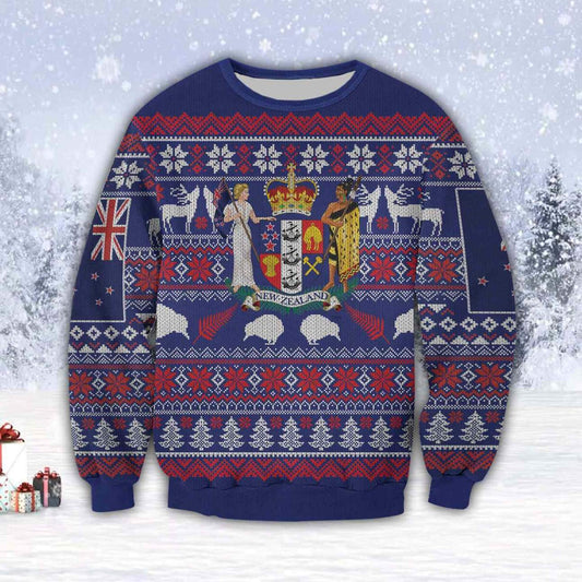 Beautiful New Zealand 3D All Over Print Ugly Christmas Sweater Hoodie All Over Printed, Christmas Ugly Sweater,Christmas Gift,Gift Christmas 2022