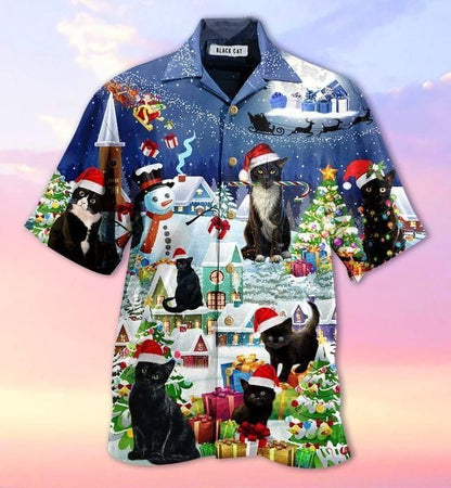 Merry Catmas Hawaiian Shirt, Hawaiian Shirt Gift, Christmas Gift