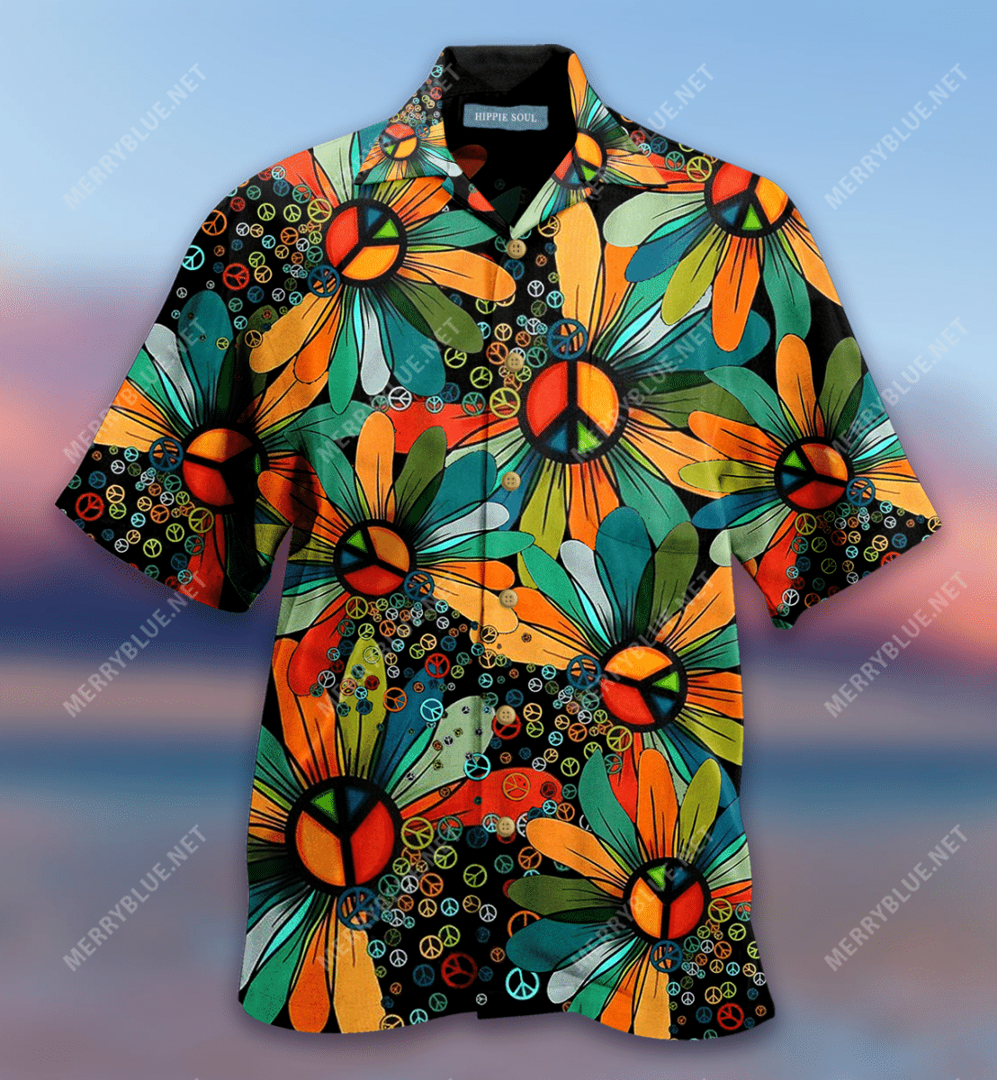 Hippie Soul Hawaiian Aloha Shirt Hawaiian Shorts Beach Short Sleeve, Hawaiian Shirt Gift, Christmas Gift