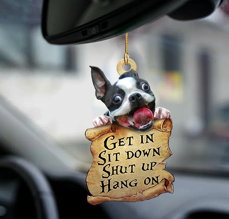 Boston Terrier Get In Boston Terrier Lover Two Sided Ornament Christmas Gift,Christmas Gift,Christmas Decoration