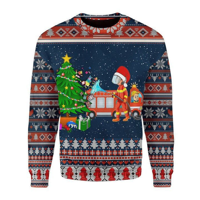 Firefighter Presents Ugly Christmas Sweater, Christmas Gift, Gift Christmas 2024