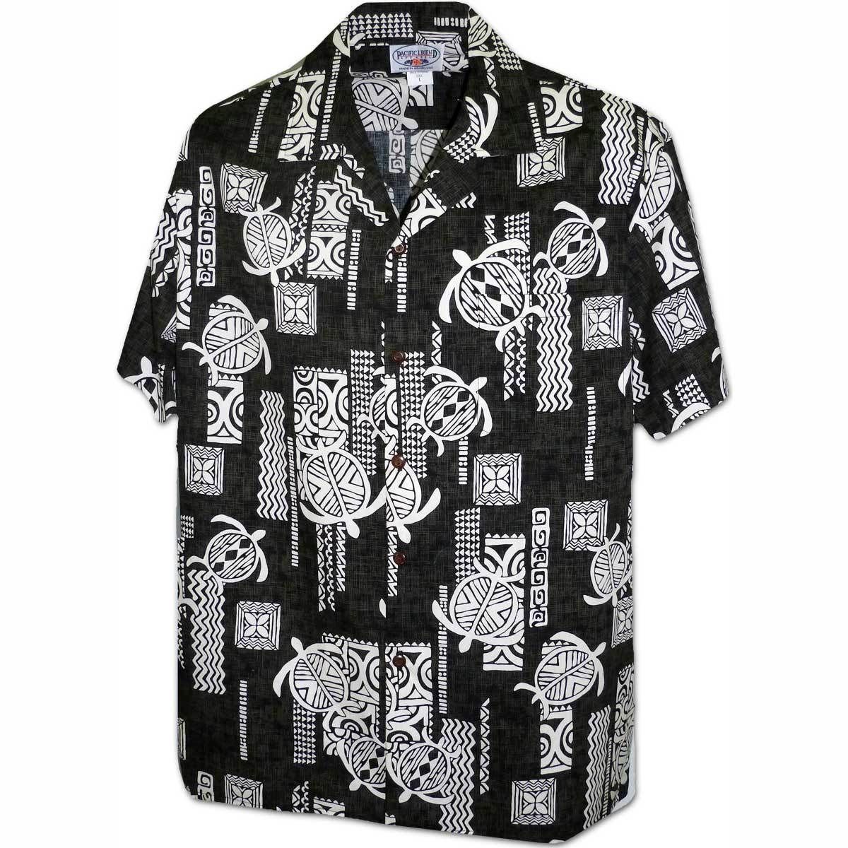 Turtle Tattoo Black Hawaiian Aloha Shirt Hawaiian Shorts Beach Short Sleeve, Hawaiian Shirt Gift, Christmas Gift