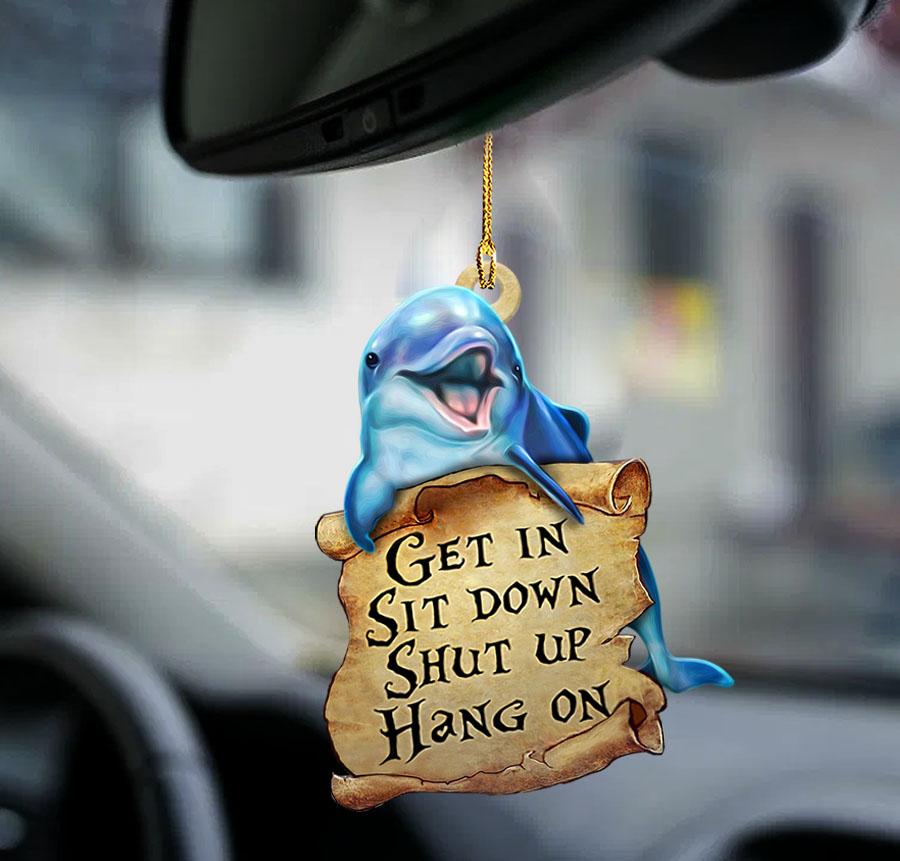 Dolphin Get In Dolphin Lover Two Sided Ornament For Car Interior Decor, Christmas Gift,Christmas Decoration