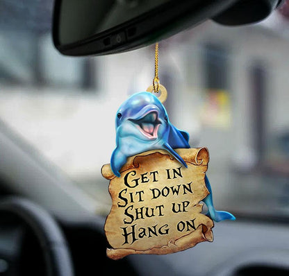 Dolphin Get In Dolphin Lover Two Sided Ornament For Car Interior Decor, Christmas Gift,Christmas Decoration