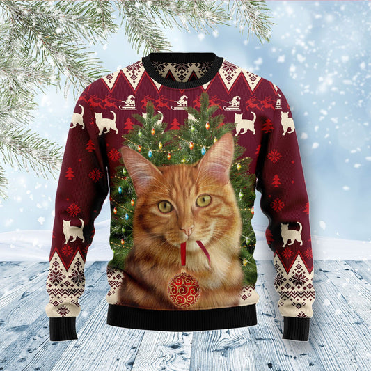 Cat Decor Pine Xmas Ugly Christmas Sweater, Christmas Ugly Sweater,Christmas Gift,Gift Christmas 2022