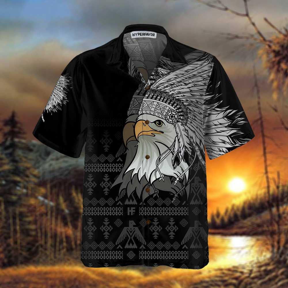 Spirit Eagle With Headdress Native American Design Hawaiian Shirt, Hawaiian Shirt Gift, Christmas Gift