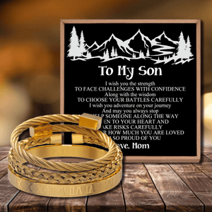 Mom To Son - I Am So Proud Of You Roman Numeral Bracelet Set