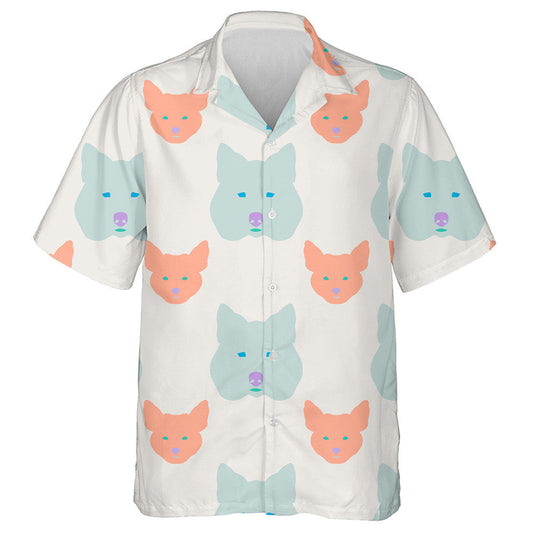Cute Baby Fox And Wolf In Pastels Colors Hawaiian Shir, Hawaiian Shirt Gift, Christmas Gift