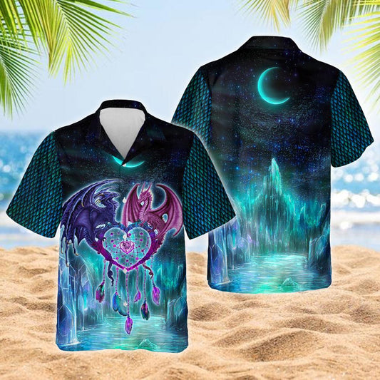 Dragon Couple Hawaiian Shirt, Hawaiian Shirt Gift, Christmas Gift