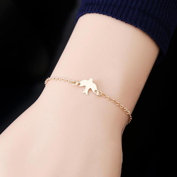 Flying Swallow Charm Bracelet