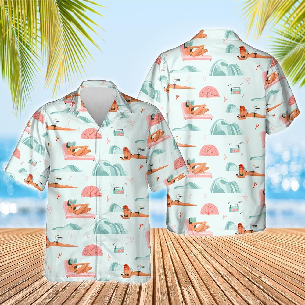 Sexy Girls Chilling On The Beach Summer Vibes Hawaiian Shirt, Hawaiian Shirt Gift, Christmas Gift