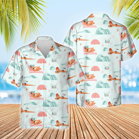 Sexy Girls Chilling On The Beach Summer Vibes Hawaiian Shirt, Hawaiian Shirt Gift, Christmas Gift