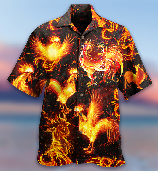 Chicken Fire Love It - Hawaiian Shirt_Hawaiian Shirt Gift, Christmas Gift