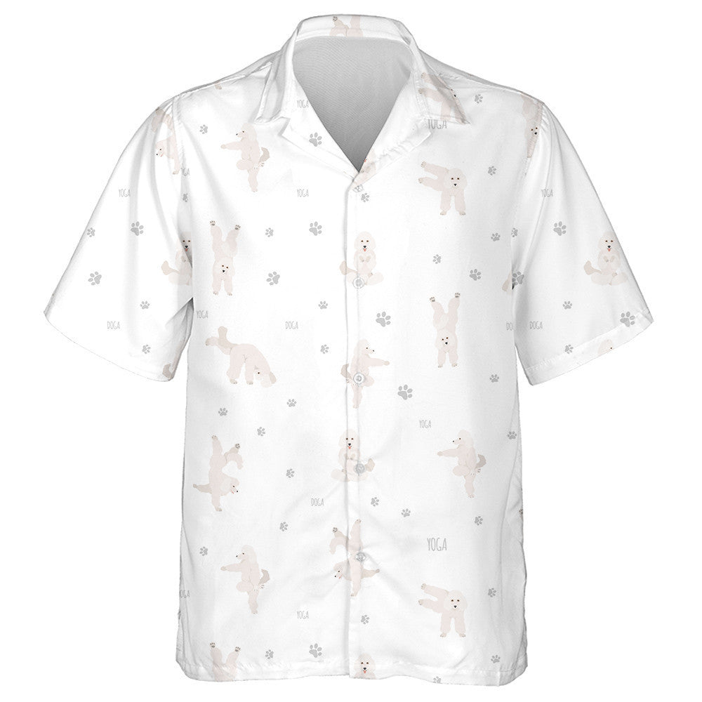 Cartoon Poodle Dog Yoga Dogs Poses And Exercises Hawaiian Shirt, Hawaiian Shirt Gift, Christmas Gift