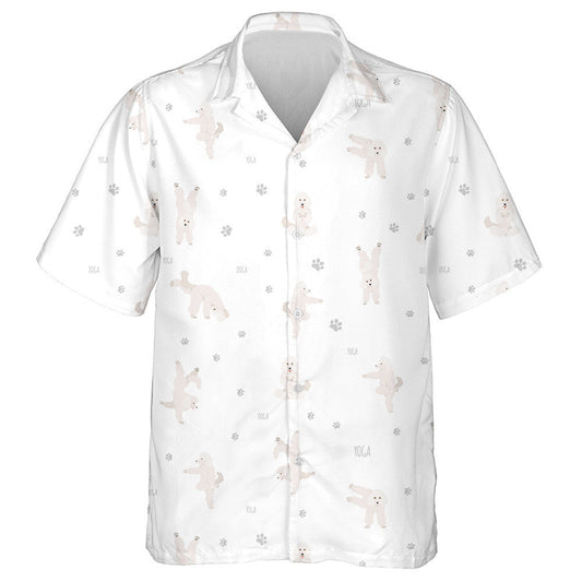Cartoon Poodle Dog Yoga Dogs Poses And Exercises Hawaiian Shirt, Hawaiian Shirt Gift, Christmas Gift