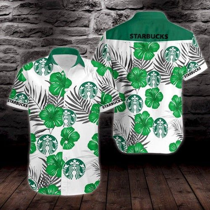 Starbucks Unisex Hawaiian Shirt, Hawaiian Shirt Gift, Christmas Gift