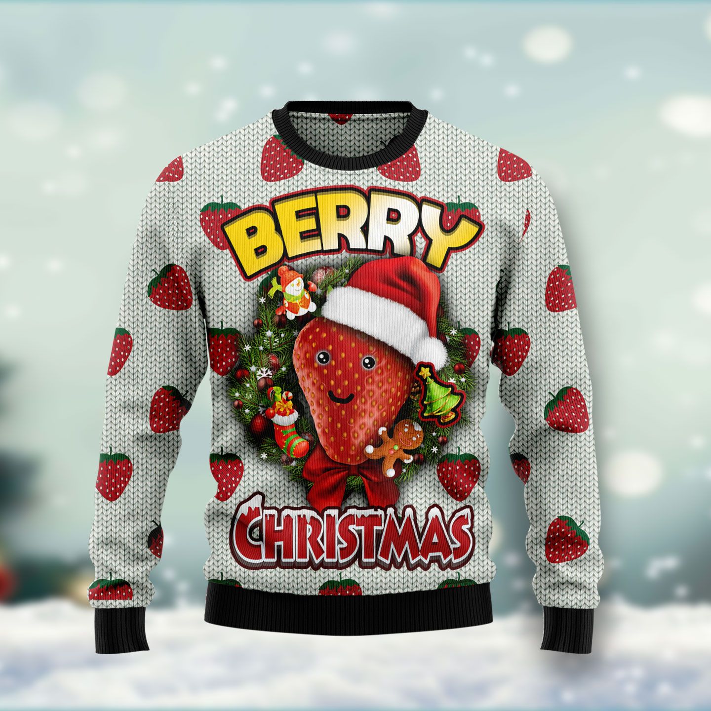 Berry Christmas Ugly Christmas Sweater, Christmas Ugly Sweater,Christmas Gift,Gift Christmas 2022