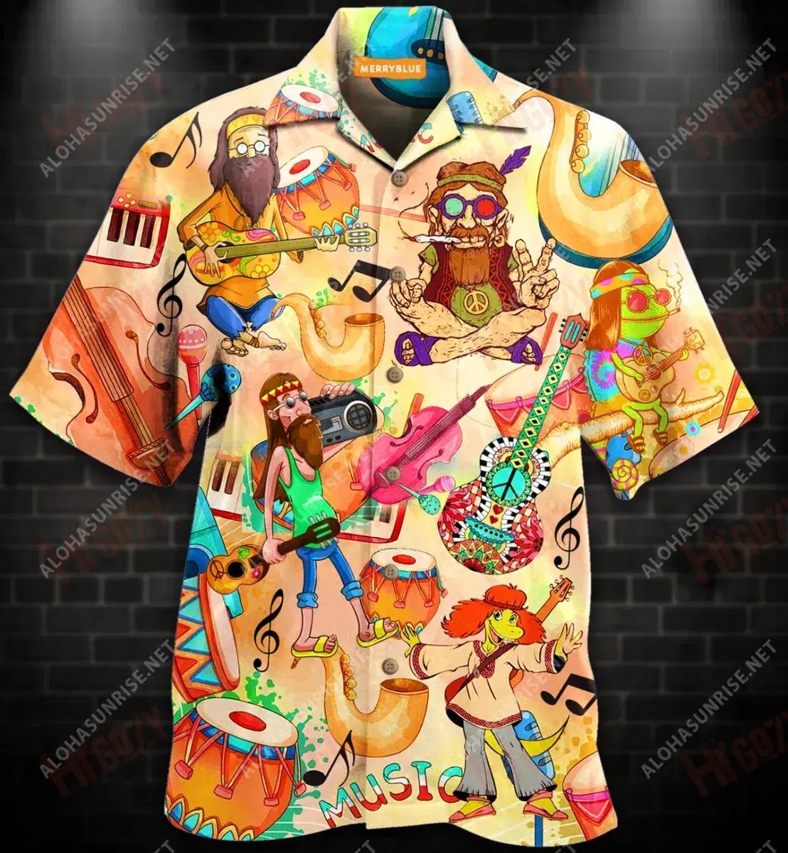 Stay Trippy Little Hippie Unisex Hawaiian Shirt Hobbies Short Sleeve Hawaiian Crazy Shirts Funny Hawaiian Shirts, Hawaiian Shirt Gift, Christmas Gift