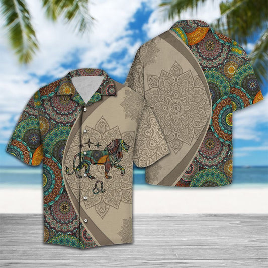 Leo Horoscope With Mandala Flowers Hawaiian Shirt, Hawaiian For Gift