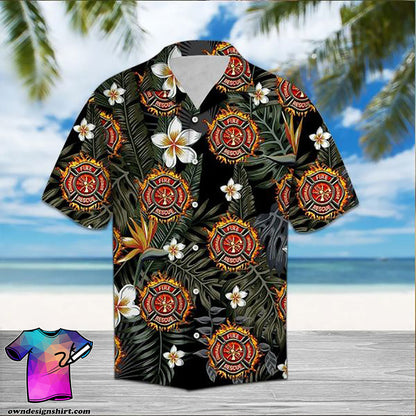 Firefighter Hawaiian Shirt, Hawaiian Shirt Gift, Christmas Gift