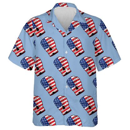 Sporty Accessory Boxing Glove With Flag Of America Hawaiian Shirt, Hawaiian Shirt Gift, Christmas Gift