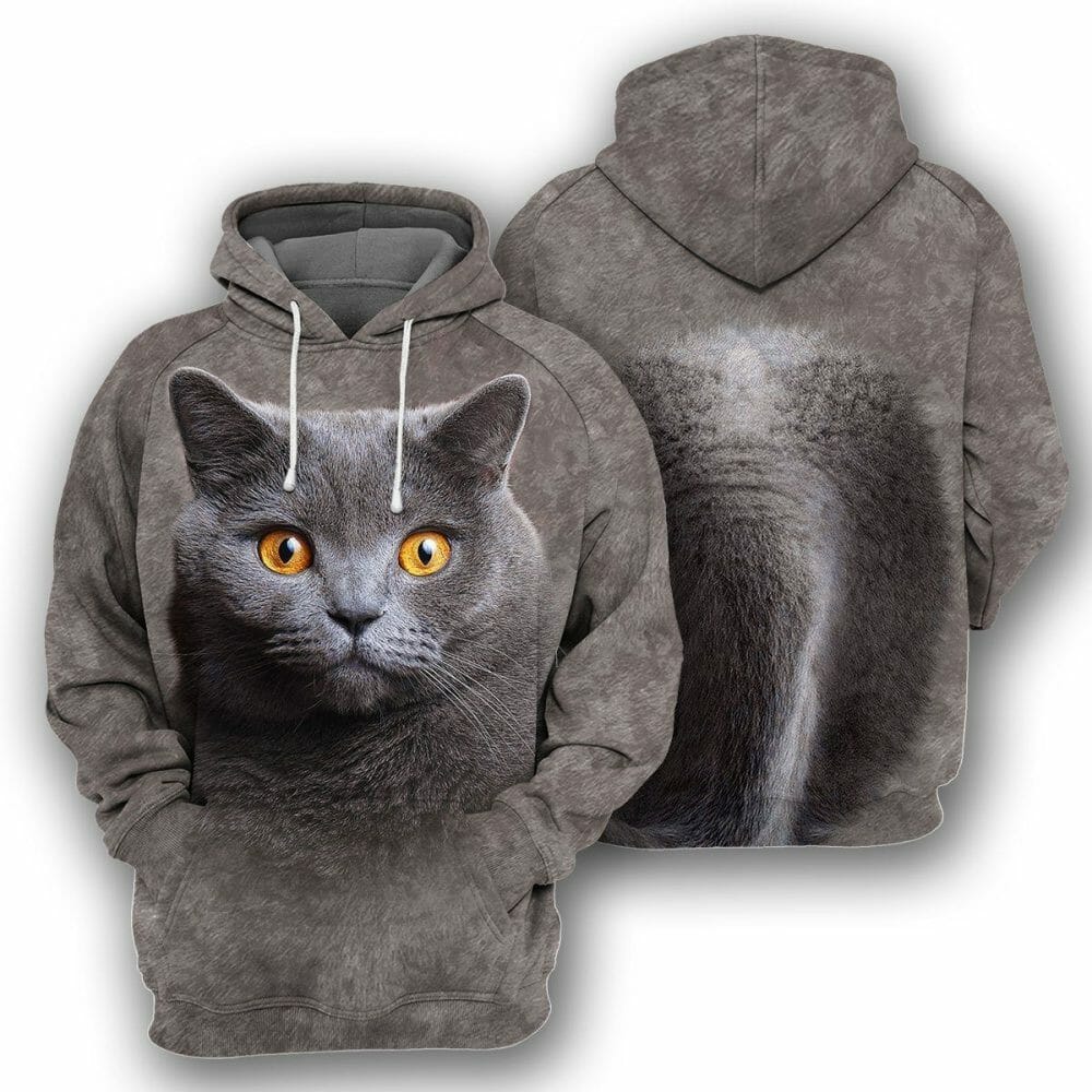British Shorthair Cat - 3D All Over Printed Shirt Tshirt Hoodie Apparel
