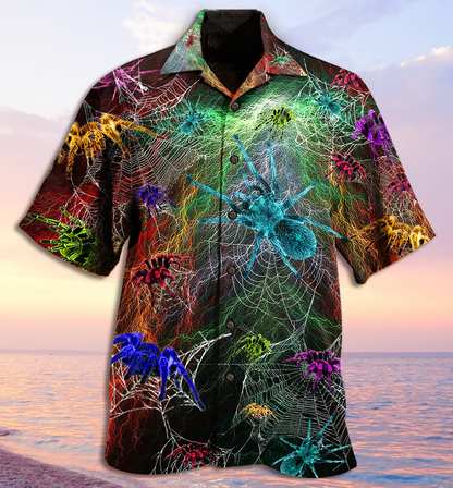Spider Color Love Animals - Hawaiian Shirt, Hawaiian Shirt Gift, Christmas Gift